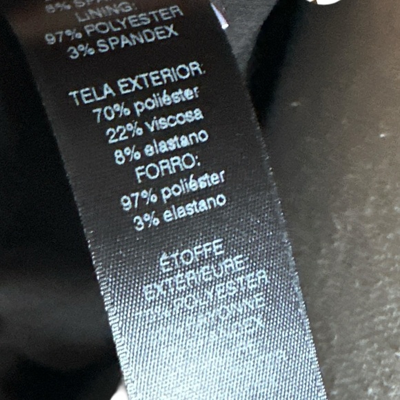 WHBM White House Black Market Black Fitted Pencil Belted Sheath Dress 12 NWOT - Picture 12 of 12